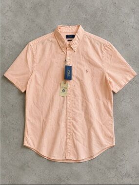 Polo Ralph Lauren Mineral Dyed Oxford Shirt Men XXL Classic Fit Peach Preppy NEW